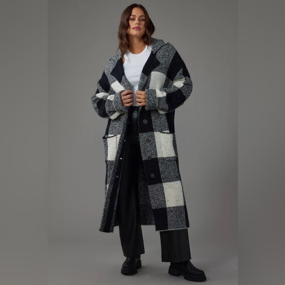 PILCRO Patterned Mackinaw Sweater Coat